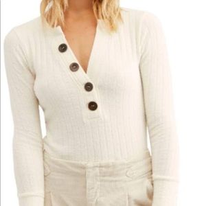 Free People Henley Sweater Top